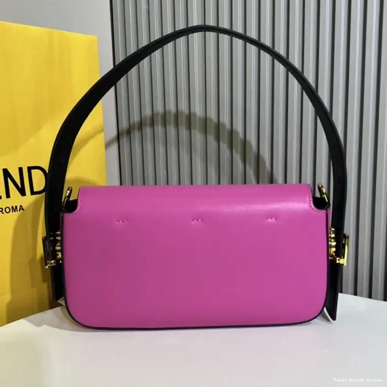 Cheap Baguette Bag Rose Nappa Fendi In Twist Medium Leather 0507